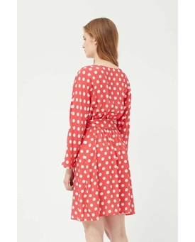 Compañía Fantástica_ Vestido corto lunares rojo - Imagen 2