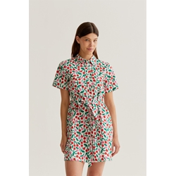 Compañía Fantástica_ Vestido estampado guinda - Imagen 1