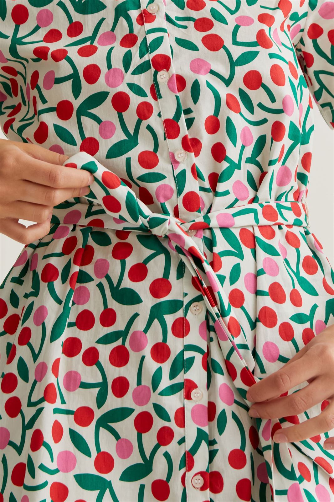 Compañía Fantástica_ Vestido estampado guinda - Imagen 3