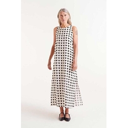 Compañía Fantástica_ Vestido largo con estampado de corazones - Imagen 1