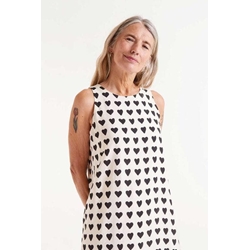 Compañía Fantástica_ Vestido largo con estampado de corazones - Imagen 2