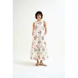 Compañía Fantástica_ Vestido largo con estampado Monarda - Imagen 1
