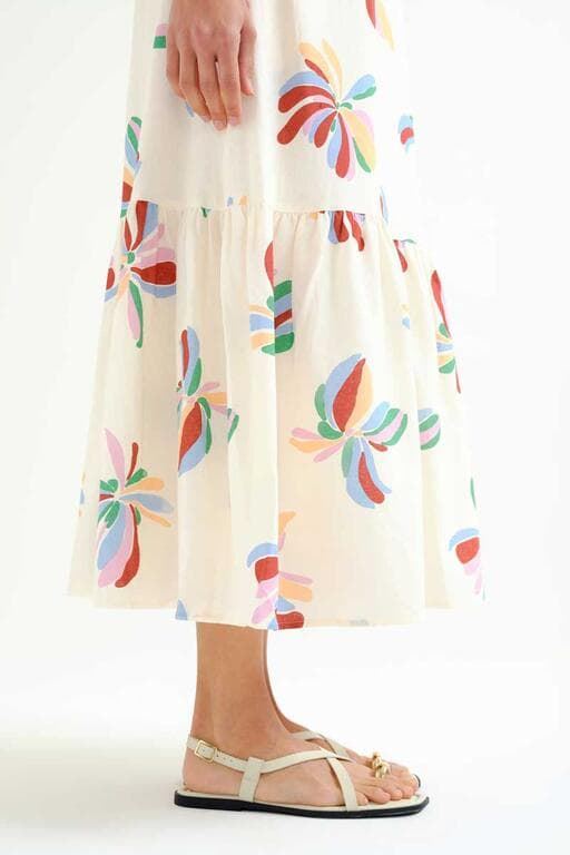 Compañía Fantástica_ Vestido largo con estampado Monarda - Imagen 3