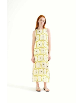 Compañía Fantástica_ Vestido largo con estampado Olive Flower - Imagen 1