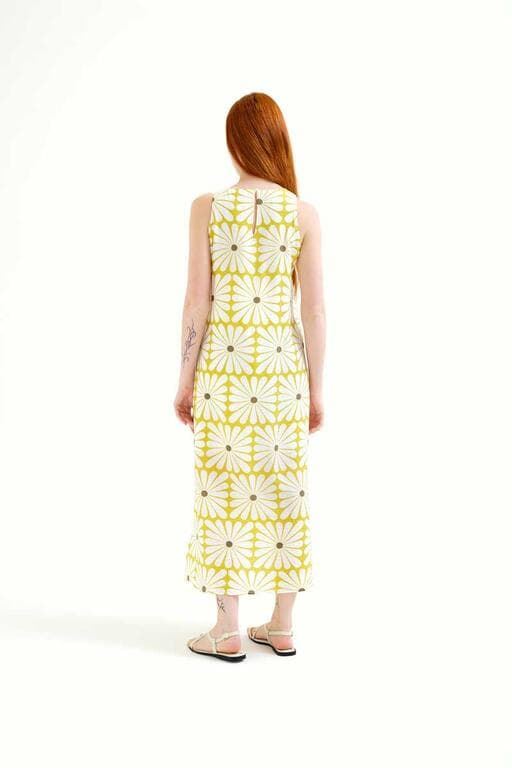Compañía Fantástica_ Vestido largo con estampado Olive Flower - Imagen 2