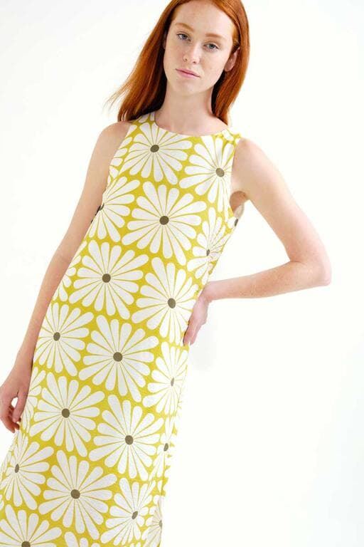 Compañía Fantástica_ Vestido largo con estampado Olive Flower - Imagen 4