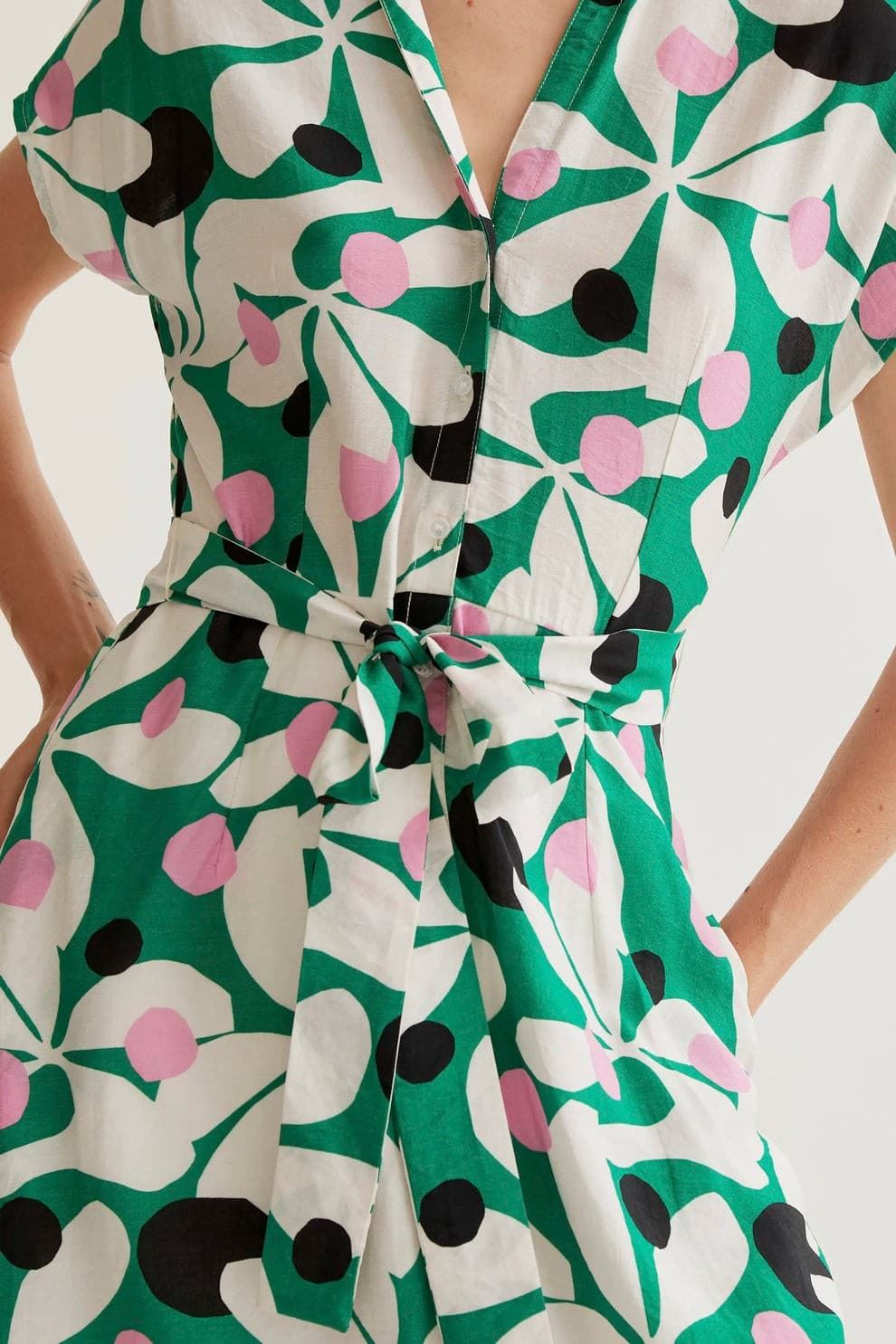 Compañía Fantástica_ Vestido largo estampado hosta - Imagen 2