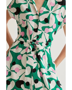 Compañía Fantástica_ Vestido largo estampado hosta - Imagen 2