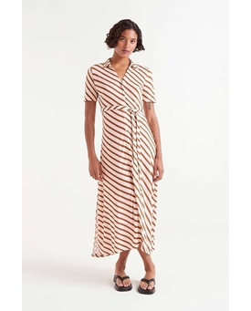 Compañía Fantástica_ Vestido largo estampado rayas Bongo - Imagen 1
