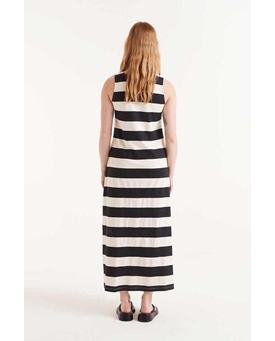 Compañía Fantástica_ Vestido largo rayas negras - Imagen 2