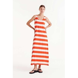 Compañía Fantástica_ Vestido largo rayas rojas - Imagen 1