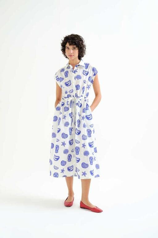Compañía Fantástica_ Vestido midi con estampado Lobster - Imagen 1