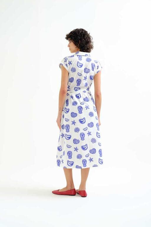 Compañía Fantástica_ Vestido midi con estampado Lobster - Imagen 2