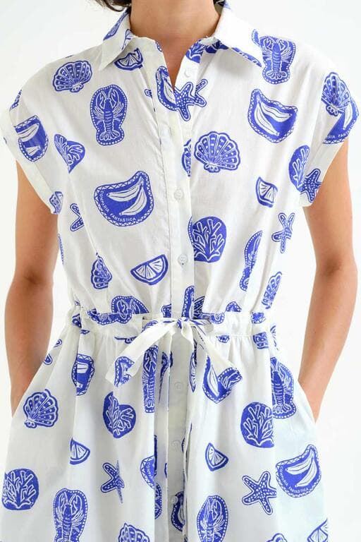Compañía Fantástica_ Vestido midi con estampado Lobster - Imagen 3