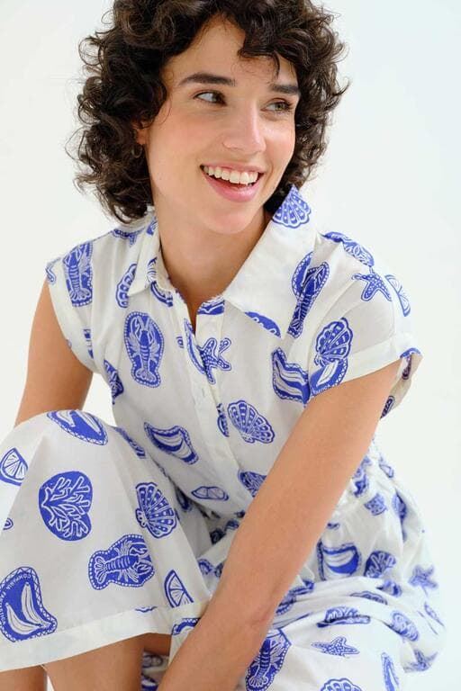 Compañía Fantástica_ Vestido midi con estampado Lobster - Imagen 4