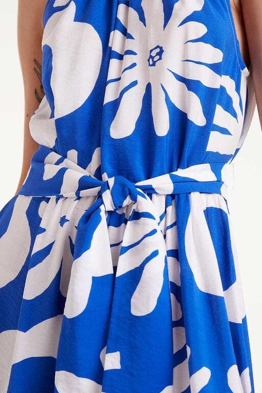 Compañía Fantástica_ Vestido midi estampado floral bluet blue - Imagen 3