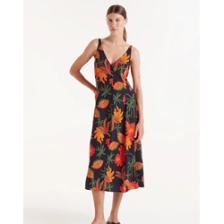 Compañía Fantástica_ Vestido midi estampado floral Famara - Imagen 1