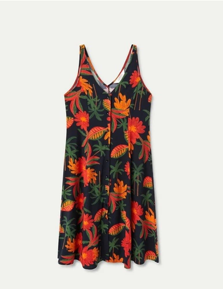 Compañía Fantástica_ Vestido midi estampado floral Famara - Imagen 5