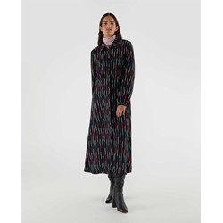 Compañía Fantástica_ Vestido midi estampado rayas - Imagen 1