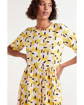 Compañía Fantástica_ Vestido midi geométrico Onigiri - Imagen 2