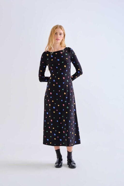 Compañía Fantática_ Vestido midi corazones Candy - Imagen 1