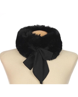 Cuello lazo peluche negro - Imagen 1