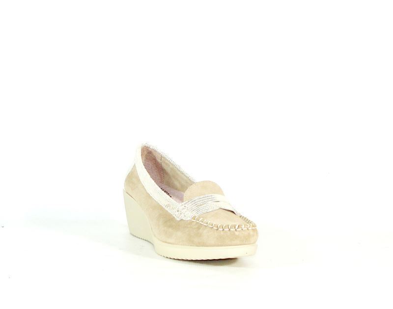 Descanflex- Zapato cuña beige - Imagen 1