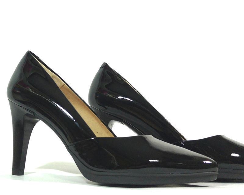 Desireé_ Zapato tacón charol negro - ZAPATO VESTIR