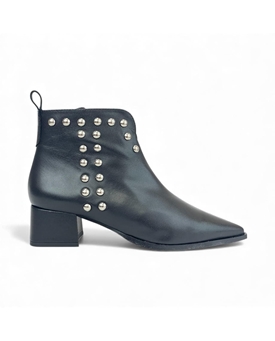 Desireé_ Botín piel negro tachuelas - Imagen 1