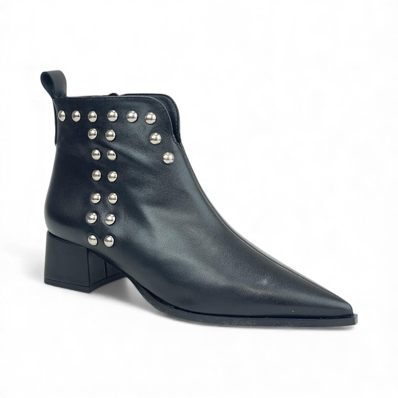 Desireé_ Botín piel negro tachuelas - Imagen 2