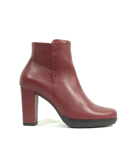 Desireé_ Botín tacón burdeos - Imagen 1