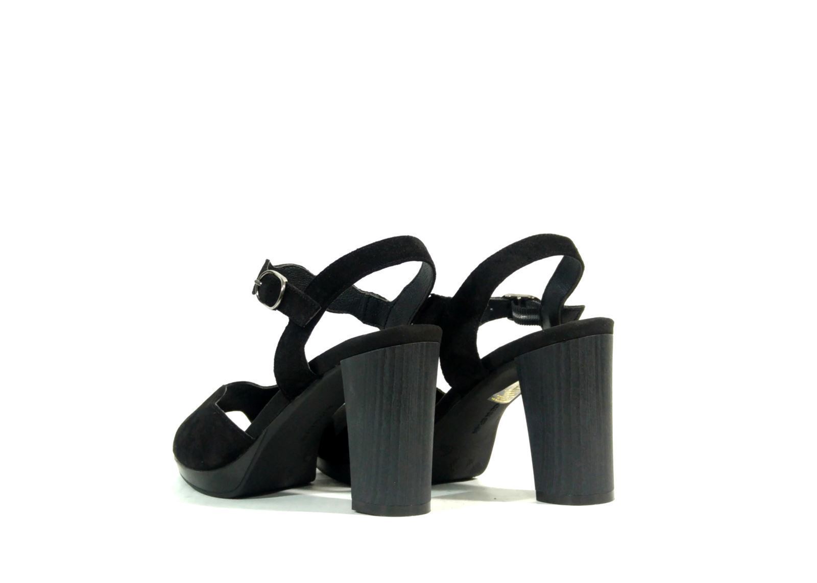 Desireé_ Sandalia suede negro tacón - Imagen 4