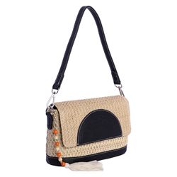 Don Algodón_  Bolso de hombro de rafia - Imagen 2