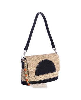 Don Algodón_  Bolso de hombro de rafia - Imagen 2