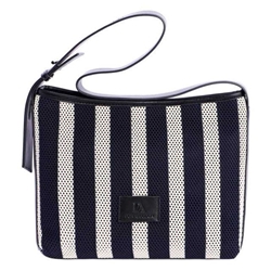 Don Algodón_ Bolso de hombro en rayas azul - Imagen 1