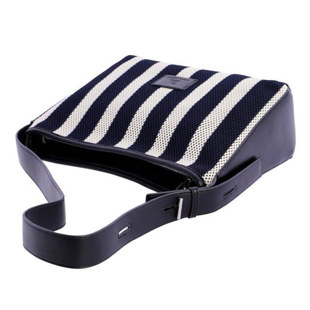 Don Algodón_ Bolso de hombro en rayas azul - Imagen 5