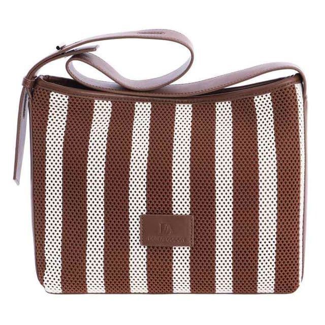 Don Algodón_ Bolso de hombro rayas marrón - Imagen 1