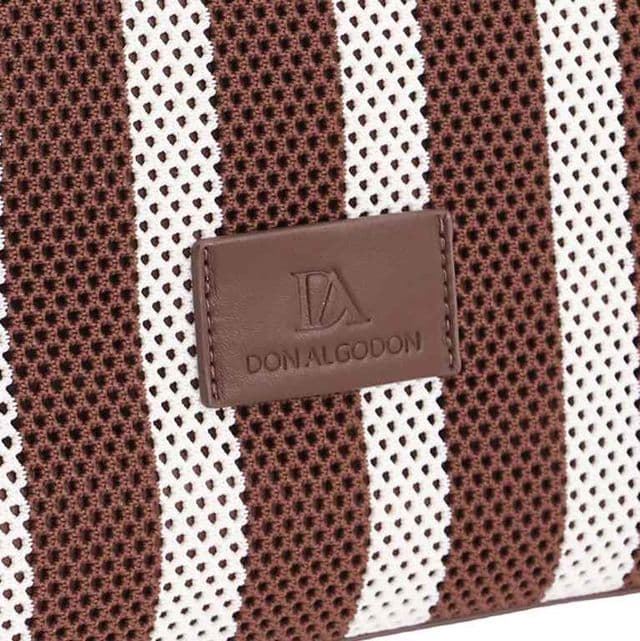 Don Algodón_ Bolso de hombro rayas marrón - Imagen 4