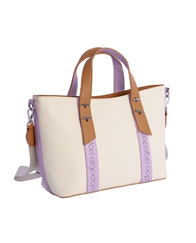 Don Algodón_ Bolso de mano detalles malva - Imagen 2