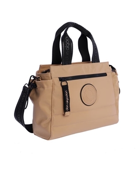 Don Algodón_ Bolso de mano y bandolera de nylon en beige - Imagen 2