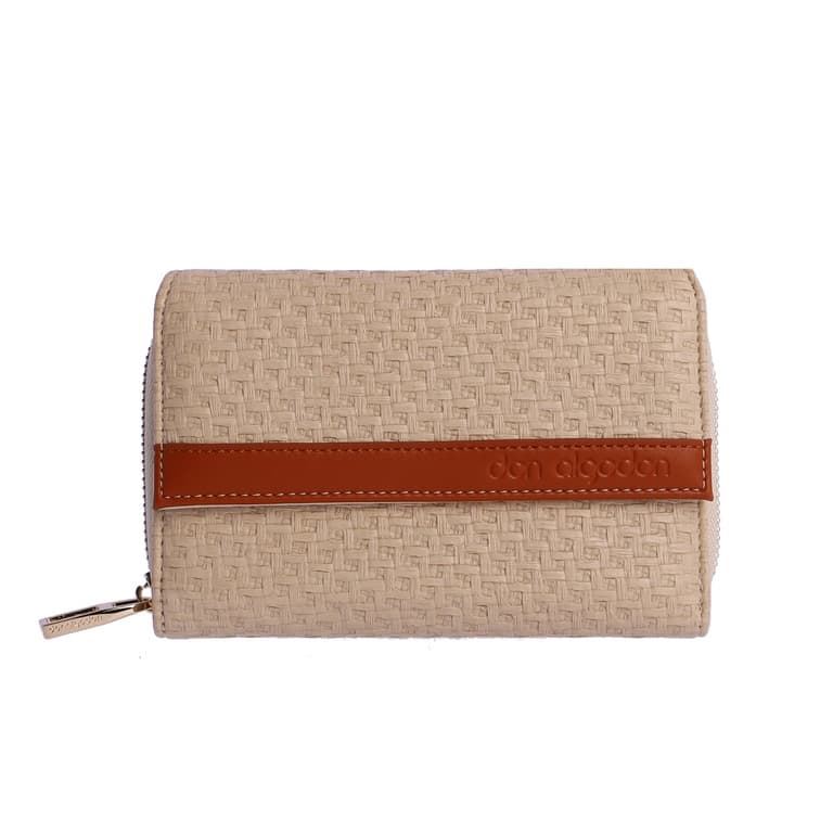 Don Algodón_ Cartera cremallera beige - Imagen 1