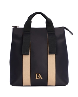 Don Algodón_ Mochila negra con detalles en beige - Imagen 1