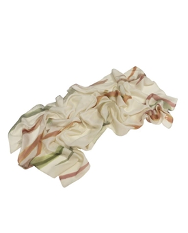 Don Algodón_ Pañuelo beige detalles verde y rosa - Imagen 2