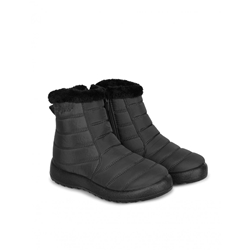 Eoligeros_ Botas acolchadas con pelo interior en negro - Imagen 2