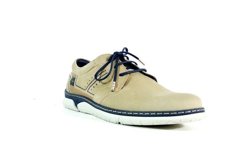 Fluchos- Zapato cordones serraje taupe - Imagen 1