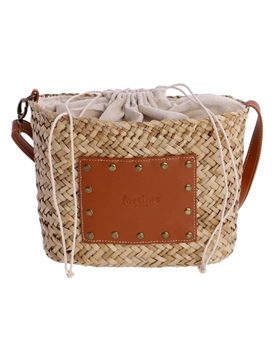 Fortime_ Capazo bandolera detalle cuero - Imagen 1