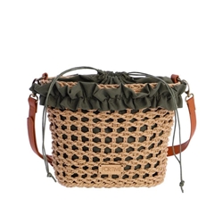 Fortime_ Capazo bandolera detalles en verde - Imagen 1