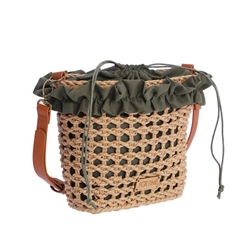 Fortime_ Capazo bandolera detalles en verde - Imagen 2