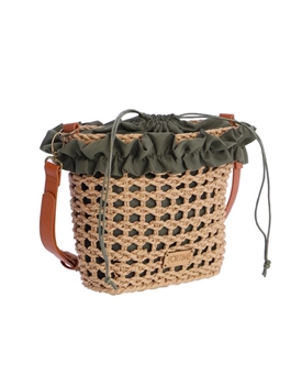 Fortime_ Capazo bandolera detalles en verde - Imagen 2