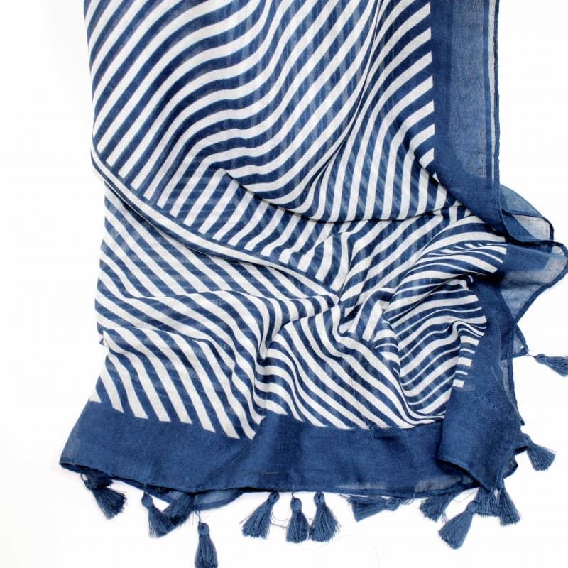 Foulard rayas azules - Imagen 1